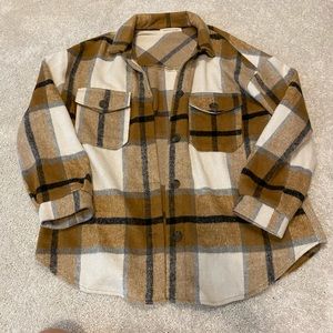 Oversized brown shacket - M